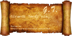 Girardi Terézia névjegykártya